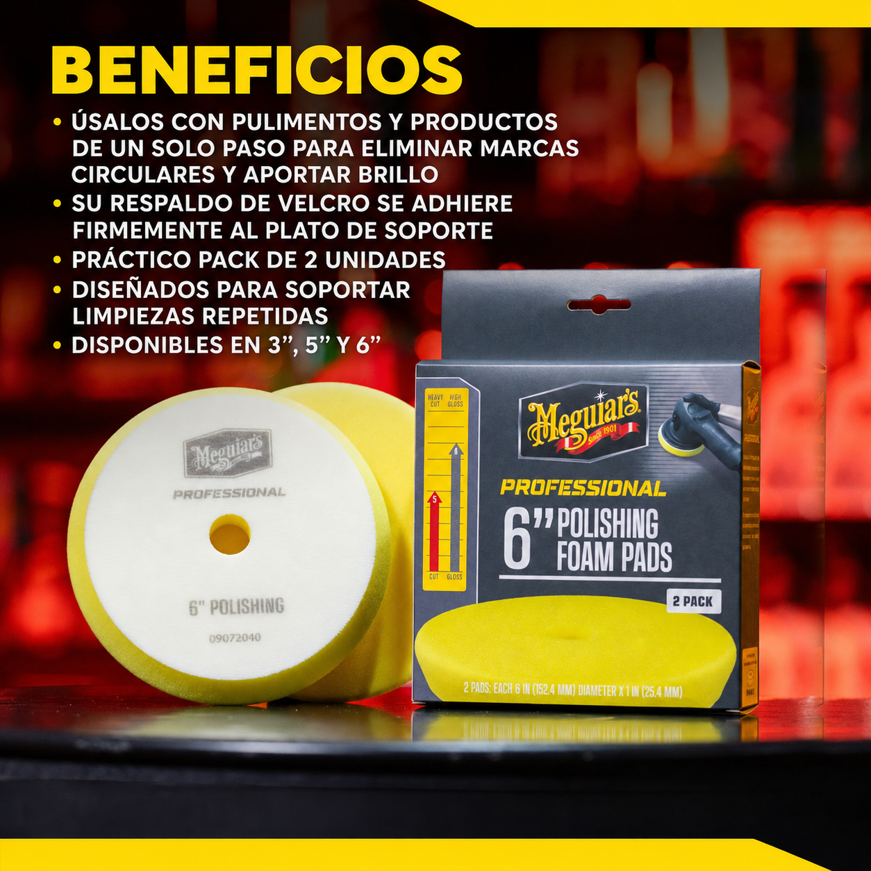 PROFESSIONAL 6" PAD DE PULIDO - Pack 2
