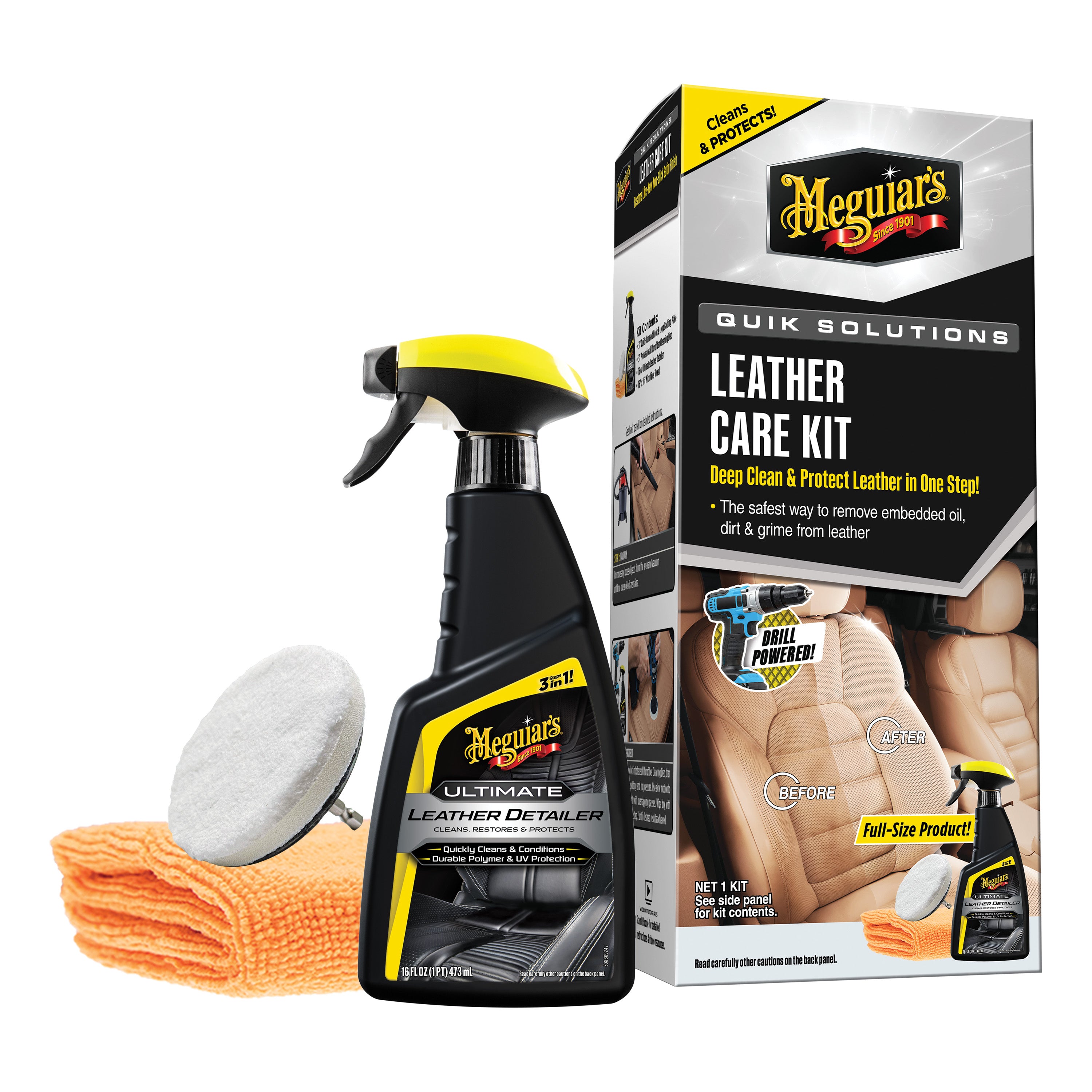 MEGUIAR'S QUIK SOLUTIONS LEATHER CARE