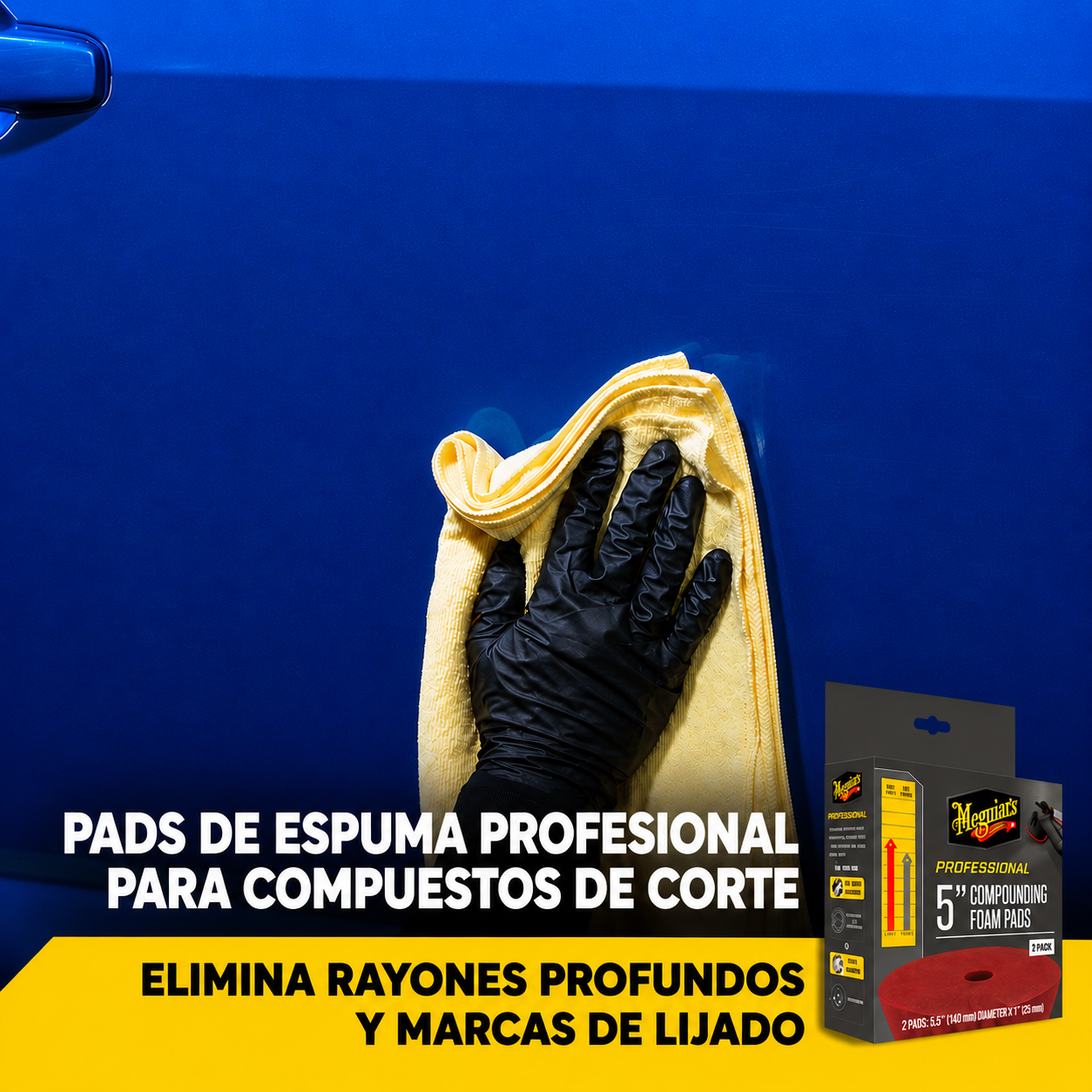 MEGUIAR'S PROFESSIONAL 5" PAD DE CORTE - Pack 2ud