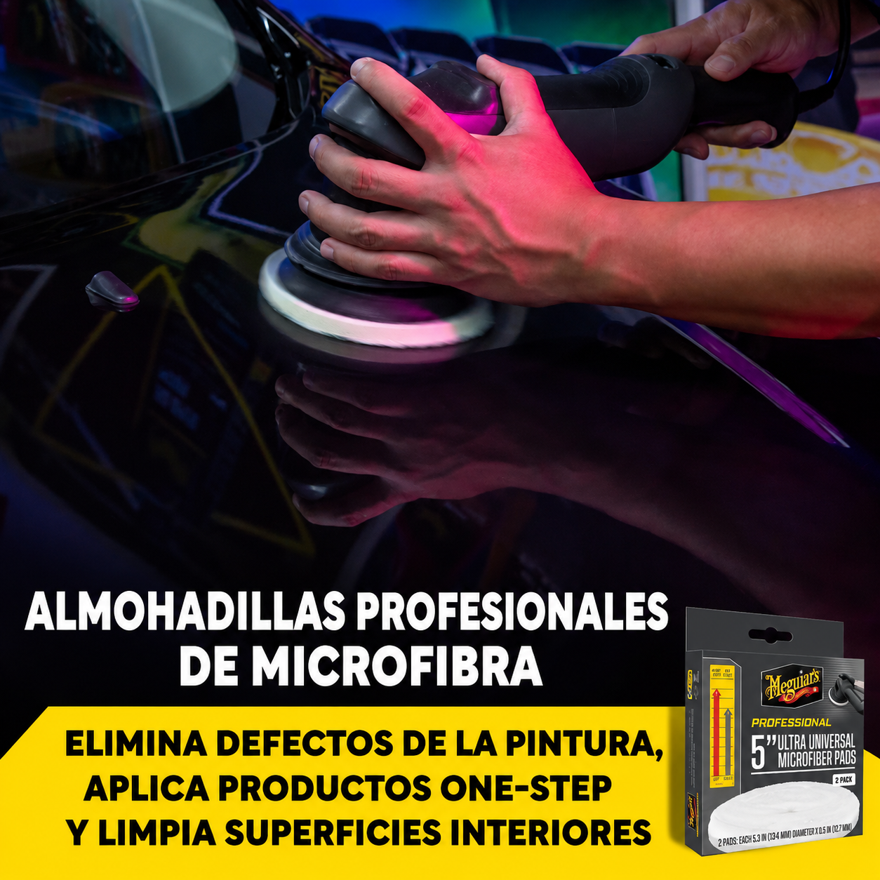 MEGUIAR'S PROFESSIONAL 5" MICROFIBER PAD - Pack 2ud