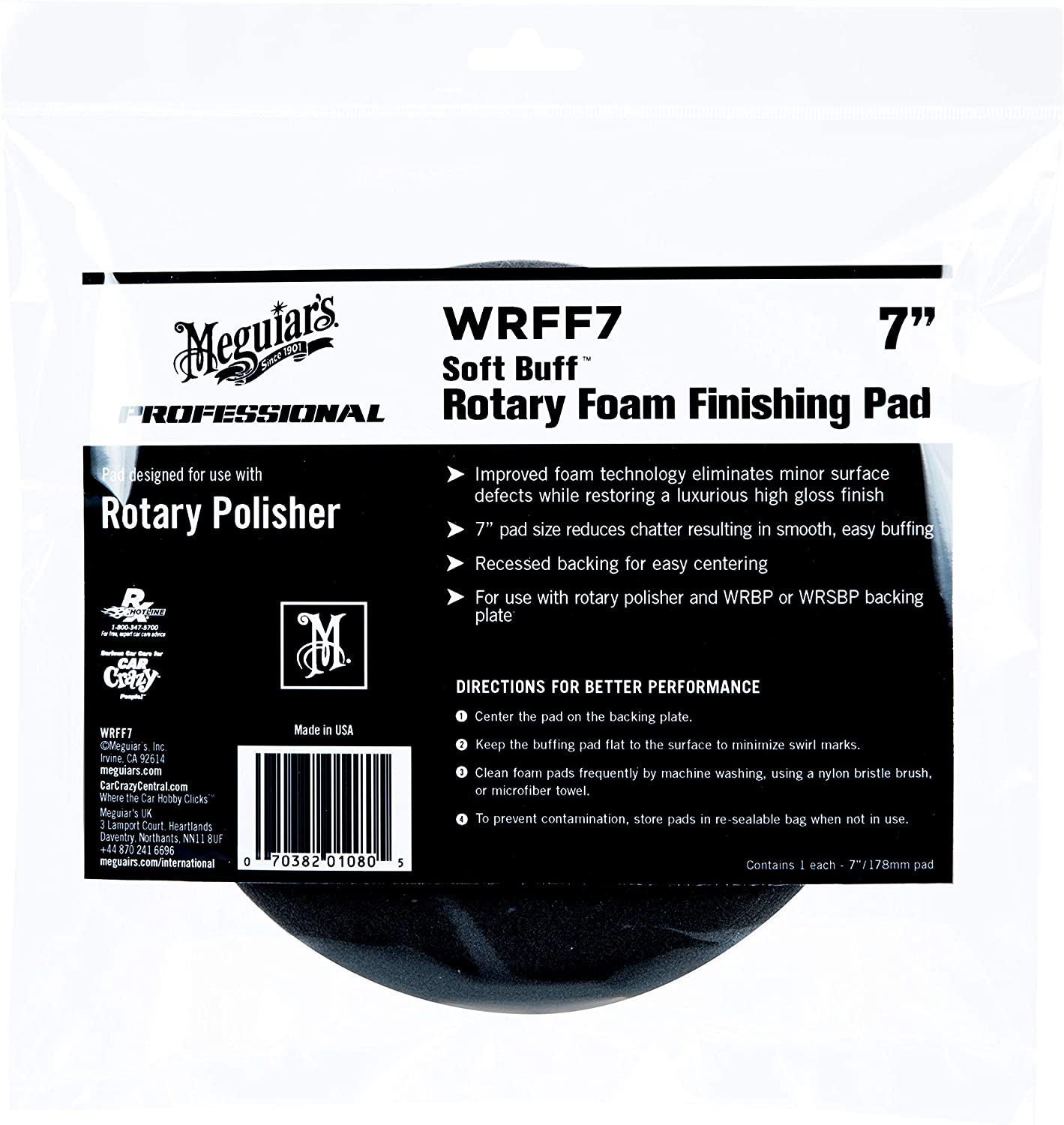 ROTARY FOAM FINISHING PAD 7"