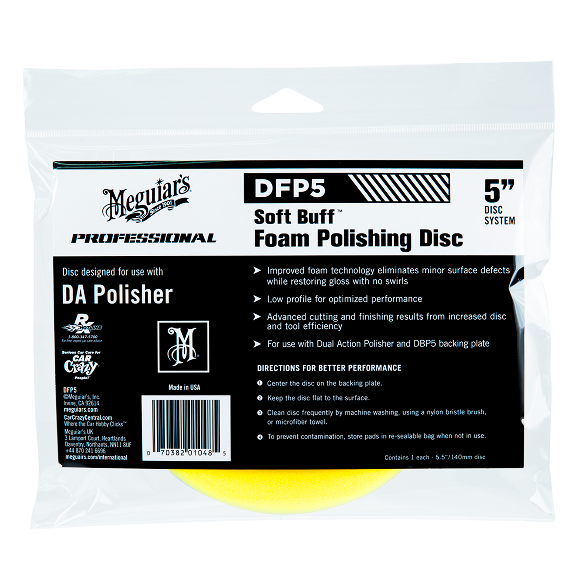SOFT BUFF FOAM POLISHING DISC 5"
