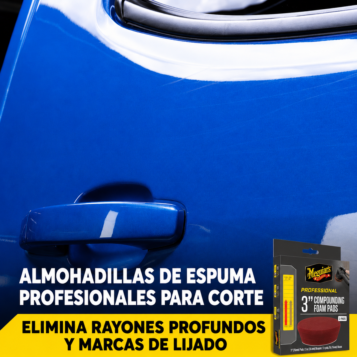 MEGUIAR'S PROFESSIONAL 3" PAD DE CORTE - Pack 3ud