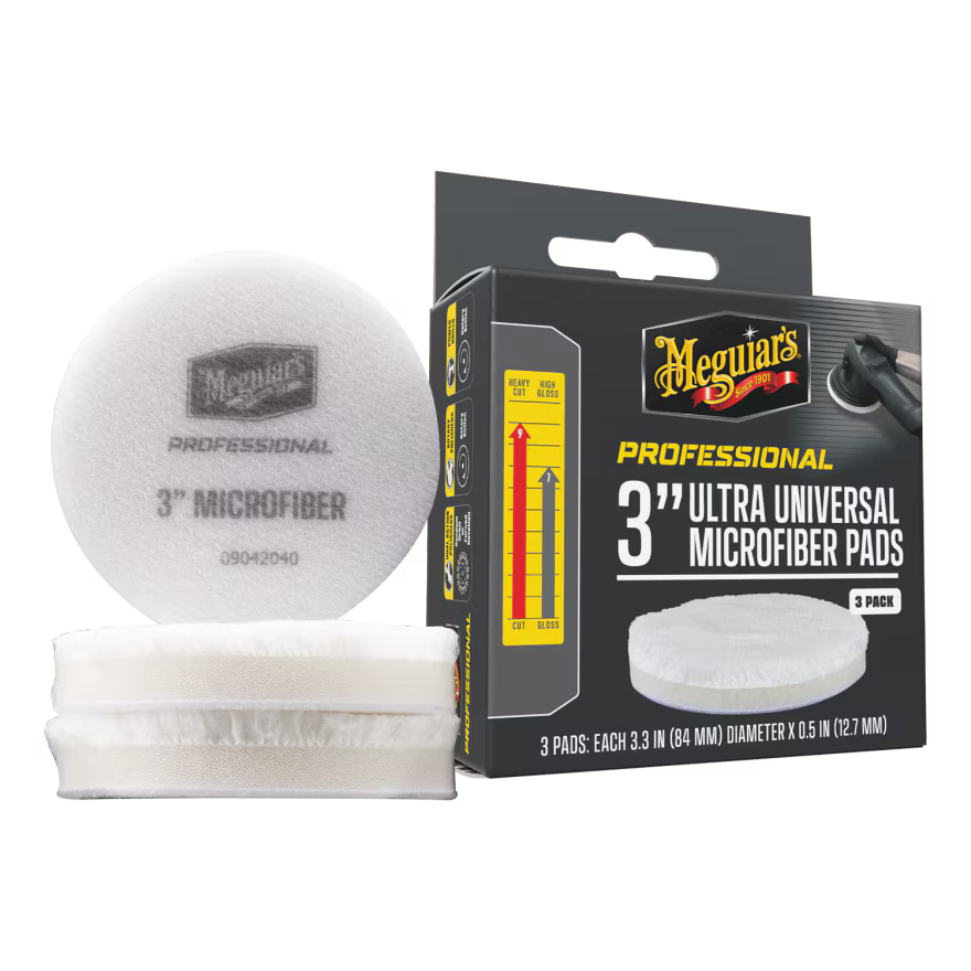 MEGUIAR'S PROFESSIONAL 3" MICROFIBER PAD - Pack 3ud