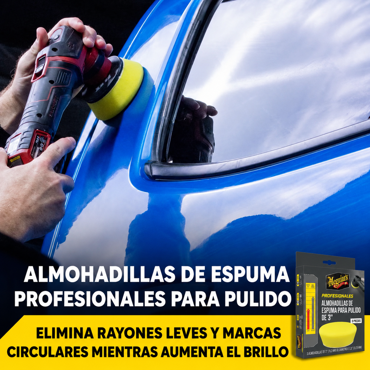 MEGUIAR'S PROFESSIONAL 3" PAD DE PULIDO - Pack 3ud